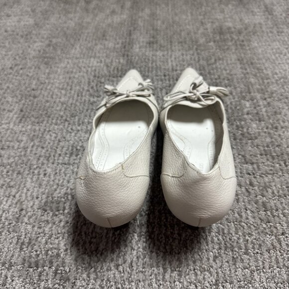 Brooks Brothers 346 Kitten Heels Ivory Leather Women's Size 7 - Picture 5 of 11